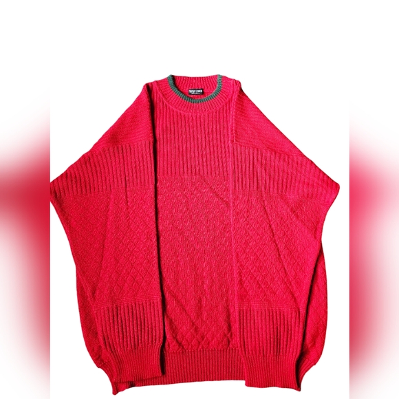 Vintage Jacky Peer GR 54 Men's Knitted Sweater Red - Picture 10 of 10